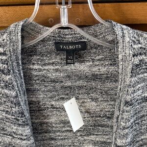 Talbots Women's Black and White Cardigan